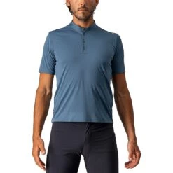 Castelli Tech 2 Polo Shirt - Men's -Castelli LIGSTEBLU