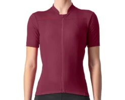 Castelli Anima 3 Women's Short Sleeve Jersey (Bordeaux Red) (M)
