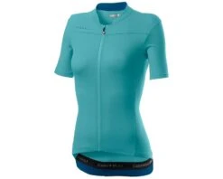 Castelli Anima 3 Women's Short Sleeve Jersey (Celeste) (XS)