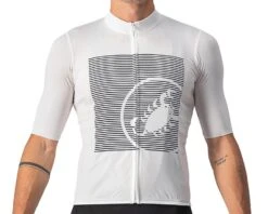 Castelli Bagarre Short Sleeve Jersey (Ivory/Savile Blue) (L)