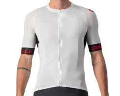 Castelli Entrata VI Short Sleeve Jersey (Ivory/Light Black Red) (XL)