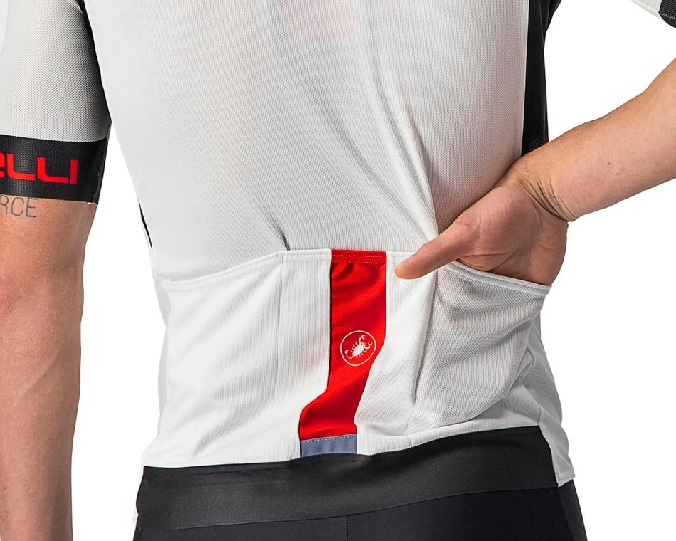 Castelli Entrata VI Short Sleeve Jersey (Ivory/Light Black Red) (XL) 4 Castelli Entrata VI Short Sleeve Jersey (Ivory/Light Black Red) (XL) - Image 4