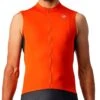 Castelli Entrata VI Sleeveless Jersey (Fiery Red/Dark Grey/Ivory) (S)
