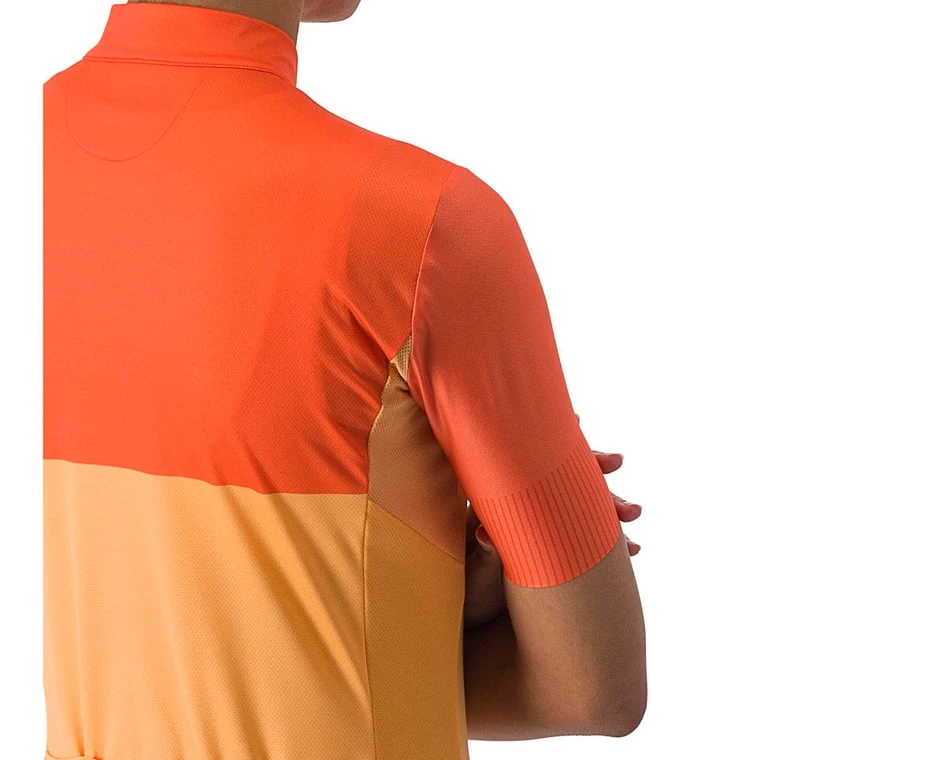 Castelli Women's Velocissima Short Sleeve Jersey (Soft Orange/Scarlet Ibis) (S) 4 Castelli Women's Velocissima Short Sleeve Jersey (Soft Orange/Scarlet Ibis) (S) - Image 4