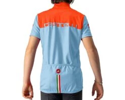 Castelli Neo Prologo Short Sleeve Youth Jersey (Baby Blue/Scarlet Lava) (Youth XL) -Castelli a4522072482 3 1