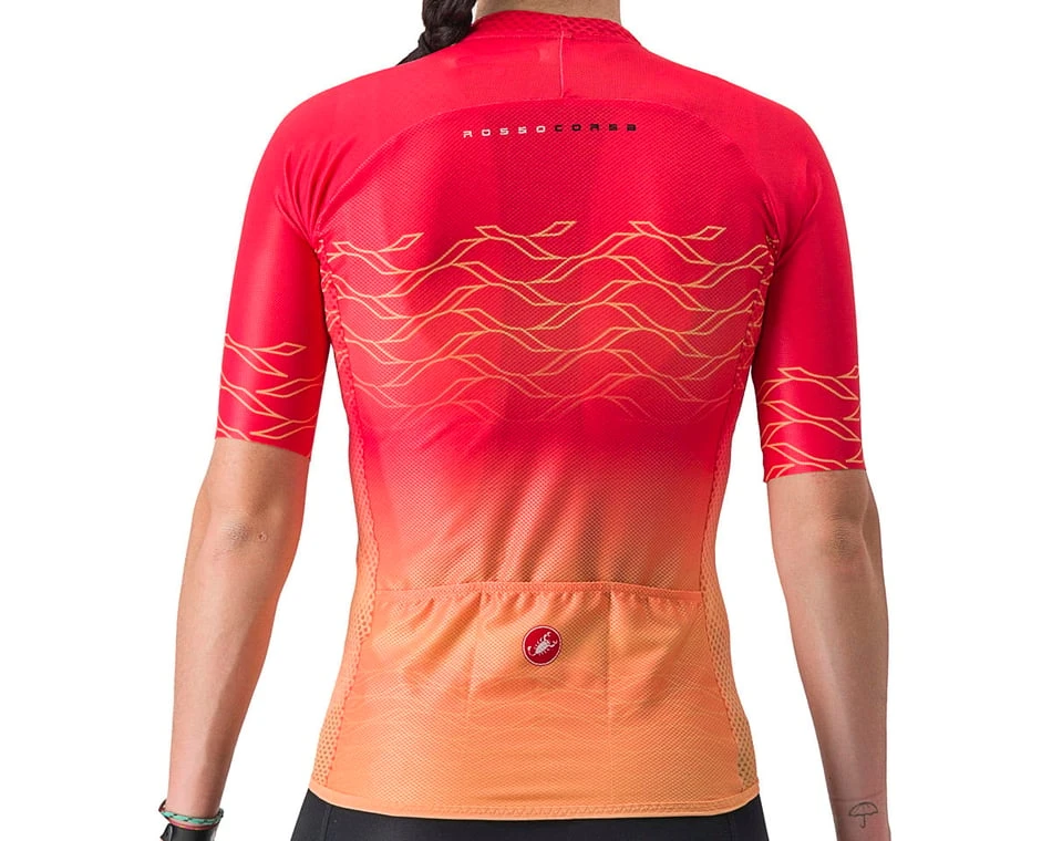 Castelli Women's Climber's 2.0 Short Sleeve Jersey (Hibiscus/Soft Orange) (S) 2 Castelli Women's Climber's 2.0 Short Sleeve Jersey (Hibiscus/Soft Orange) (S) - Image 2