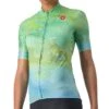 Castelli Women's Marmo Short Sleeve Jersey (Multicolor Baby Blue) (S)