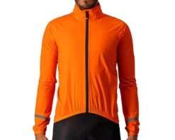 Castelli Men's Emergency 2 Rain Jacket (Brilliant Orange) (S)