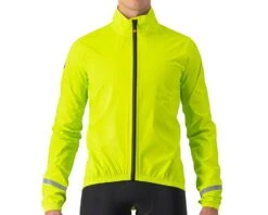 Castelli Men's Emergency 2 Rain Jacket (Electric Lime) (S)