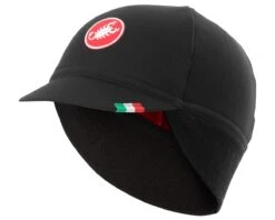 Castelli Difesa Thermal Cap (Black/Red) (Universal Adult)