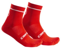 Castelli Entrata 9 Socks (Red) (S/M)