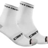 Castelli Rosso Corsa Pro 9 Socks (White) (S/M)