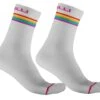 Castelli Women's Go 15 Socks (White/Fuchsia) (S/M)