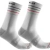 Castelli Endurance 15 Socks (White/Black/Red) (S/M)