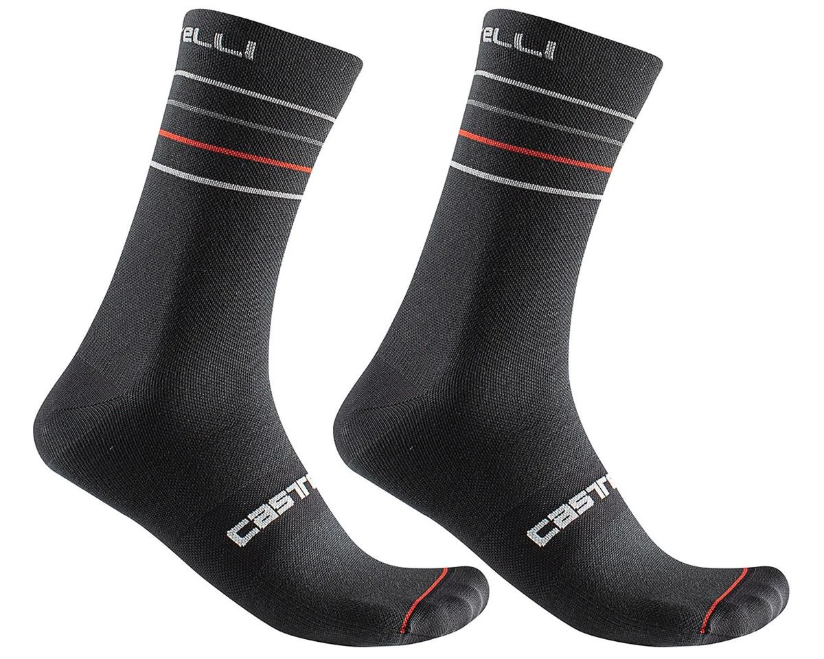 Castelli Endurance 15 Socks (Black/Silver Grey/Red) (L/XL) 1 Castelli Endurance 15 Socks (Black/Silver Grey/Red) (L/XL)